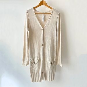 Vintage James Perse Cotton Linen Long Cardigan